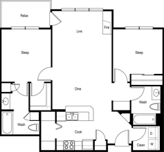 2x2 A - Standard C215 floor plan